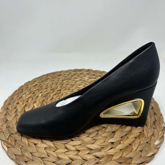 Katy Perry Women’s Hollow Wedge Pump Heels Black Size 10 - Picture 2 of 8